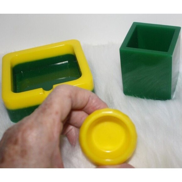 Set Of Three Desk Accessories Ashtray Pen & Paperclip Holder Office Homemade New - Picture 4 of 4